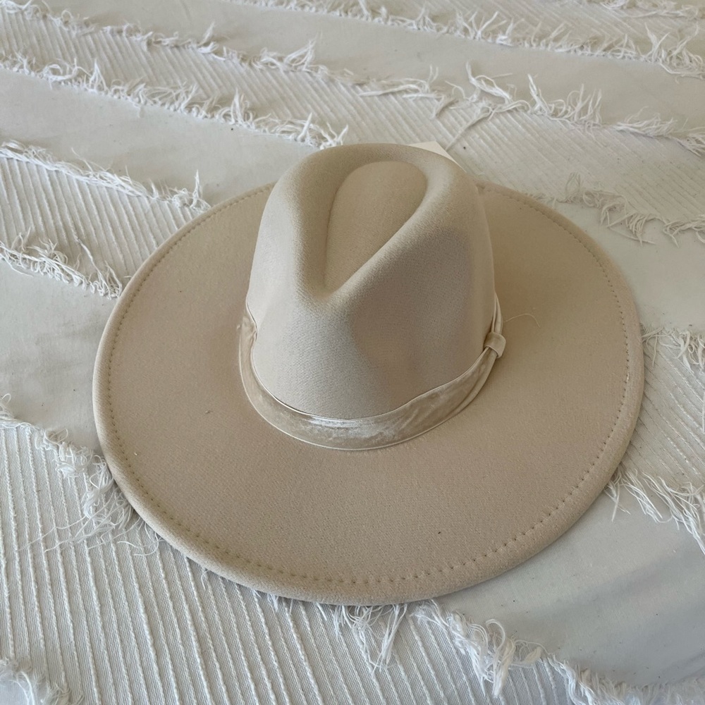 Cream western style hat